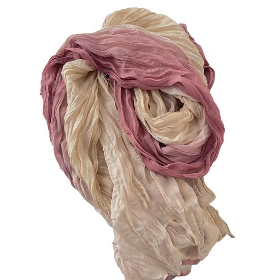 Sciarpa Scialle Unisex Colore Sfumato Versatile Stropicciata Sciarpa Lunga Autunno Inverno Antivento Resistente al Freddo Scialle Avvolgente