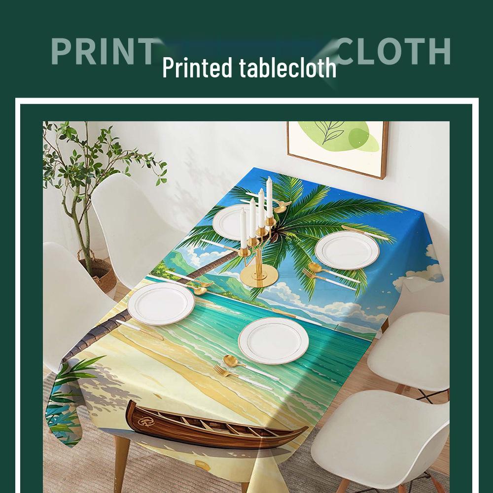 Ocean Series Polyester Tablecloth: European Style Dining & Festival Decor for Home and Hotel.