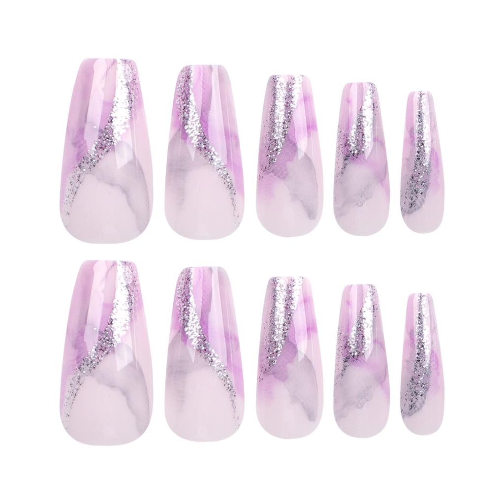 24 Pieces Glitter Nail Nail Art Special Nail Film Smudge Watercolor Nail Nail Sticker Nail Art Film Fake Nail