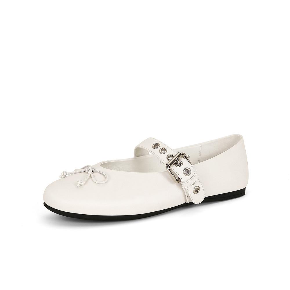 Shei Chic Girl Bow Small Fragrant Style Flat Ballet Shoes Single Shoes Women's Mary Jane Shoes