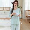 Pajamas women's spring and autumn silk new Chinese loungewear can be worn outside the national style middle-aged and elderly mother's cotton and silk