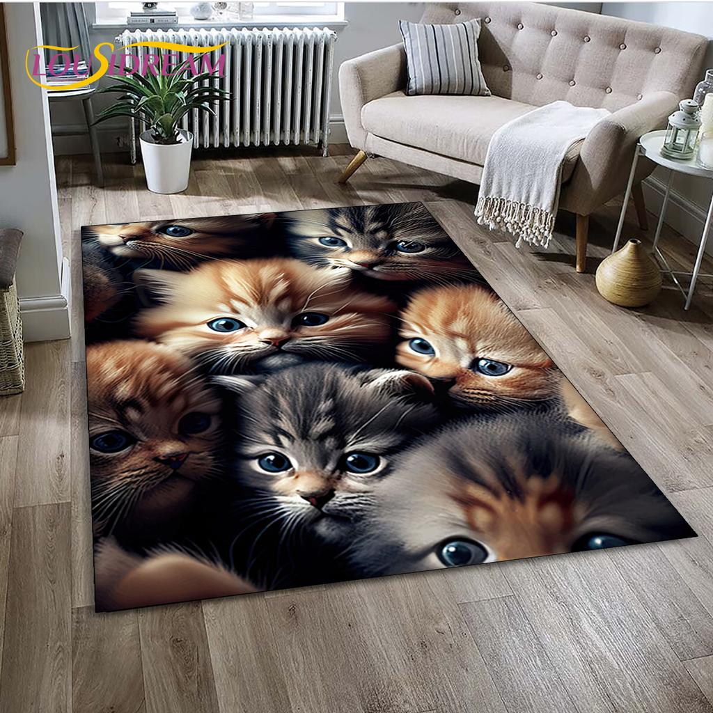 27 Style Cartoon Cute Calico Cat,Persian Cat,Ragdoll Carpet Rug for Home Living Room Bedroom Sofa Doormat Decor,kid Non-slip
