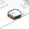 Cartoon Cat Enamel English Letter If I Fits I Sits Brooch Pin Collar Badge Decor