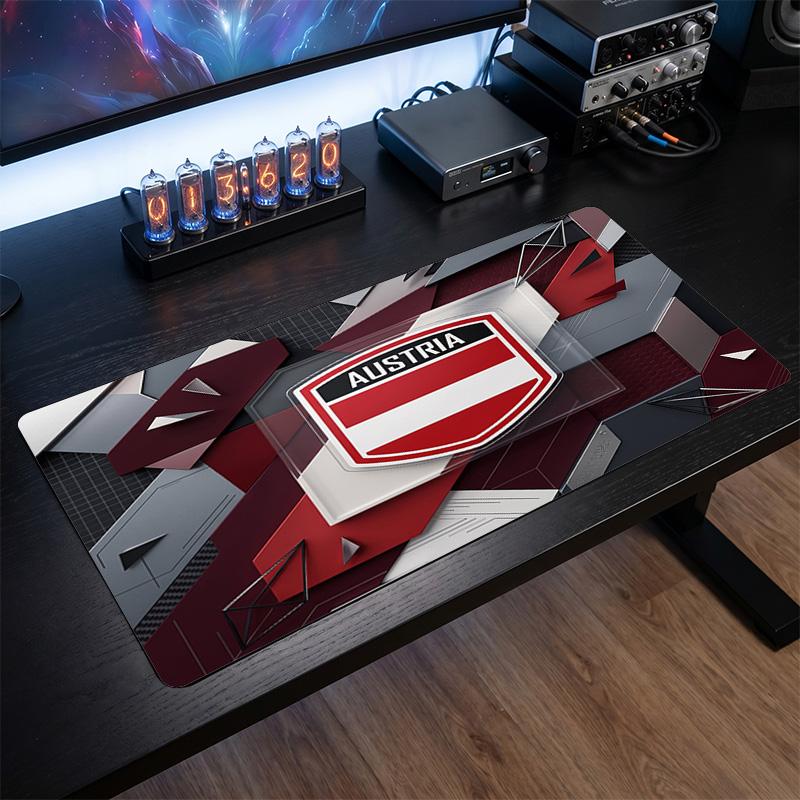 Austria Football Crest Mouse Pad, Extended Non Slip Rubber Desk Mat for Gaming Office Laptop Fan Gift