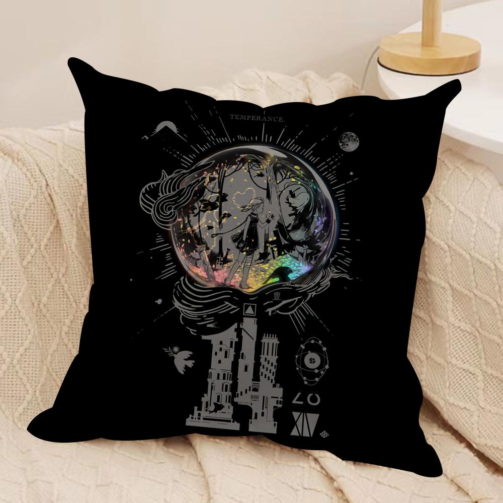NNier Automata Lunar Tear Cushion Cover Soft Plush Fabric DoubleSided Printed Sofa Cushion Cover for All Seasons Home Decor