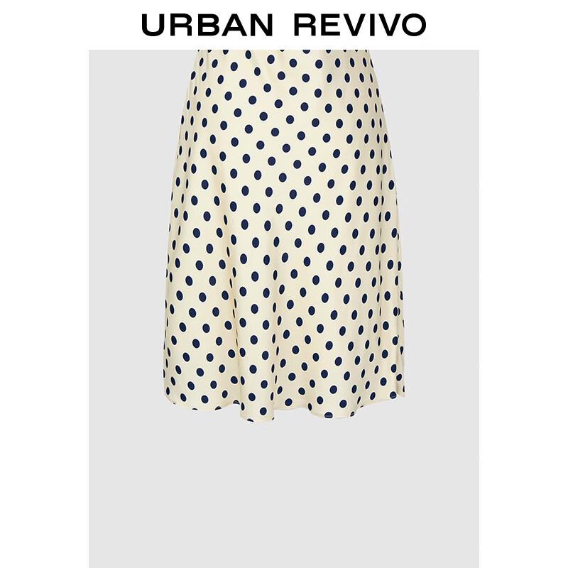 UR French Polka Dot Halter Neck Backless Dress