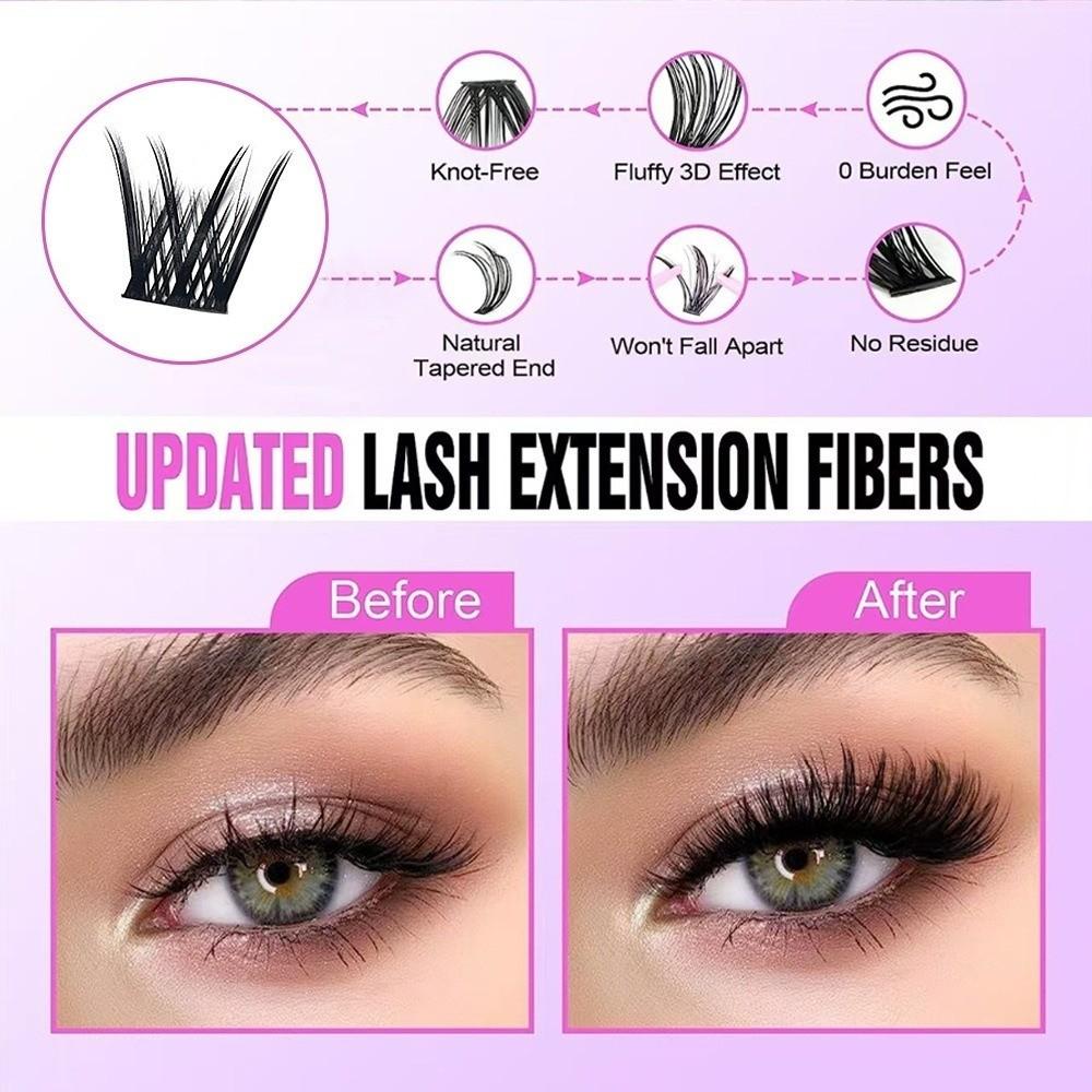 10/20/32Rows 12-16MM Thick Grafting Fake Eyelashes Curvature D DIY Lashes Extension Daily