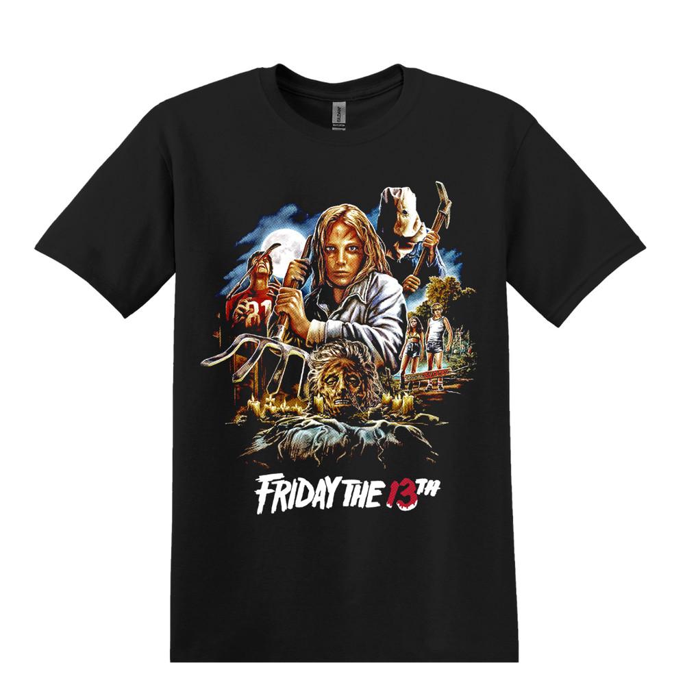 Friday The 13th Movie Horror TShirt Black S3XL Unisex T-Shirt XXXL