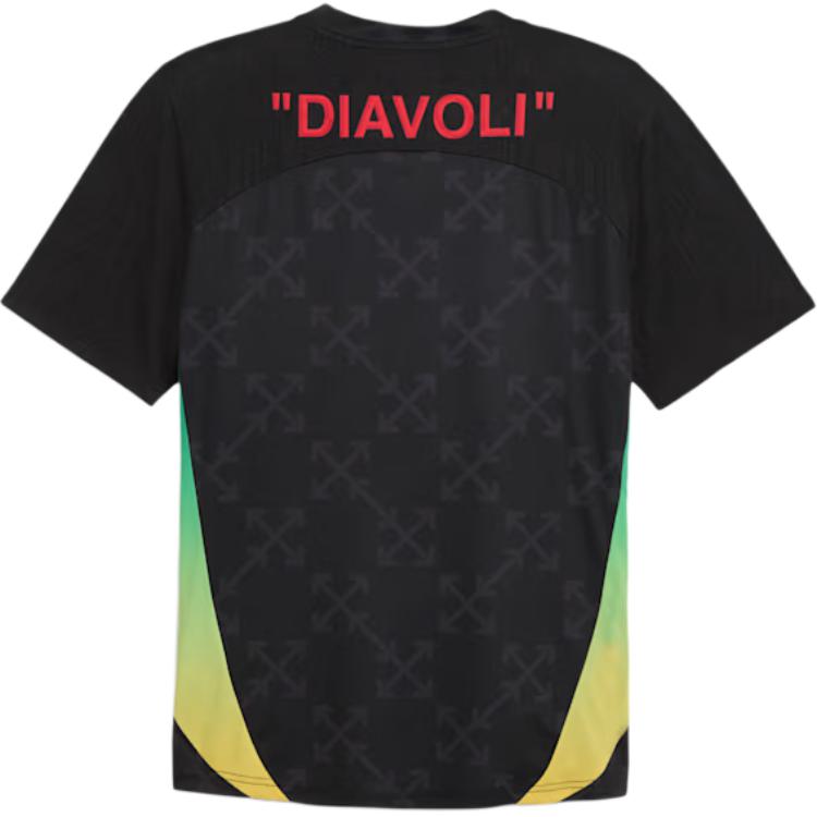 Puma AC Milan x Off-White Pre-Match Jersey Puma Black/For All Time Red Men Tops 783005-04