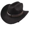 Wide Brim Western Cowboy Hat Rivet Riding Hat Vintage Felt Cowgirl Hat  Festive Occasions