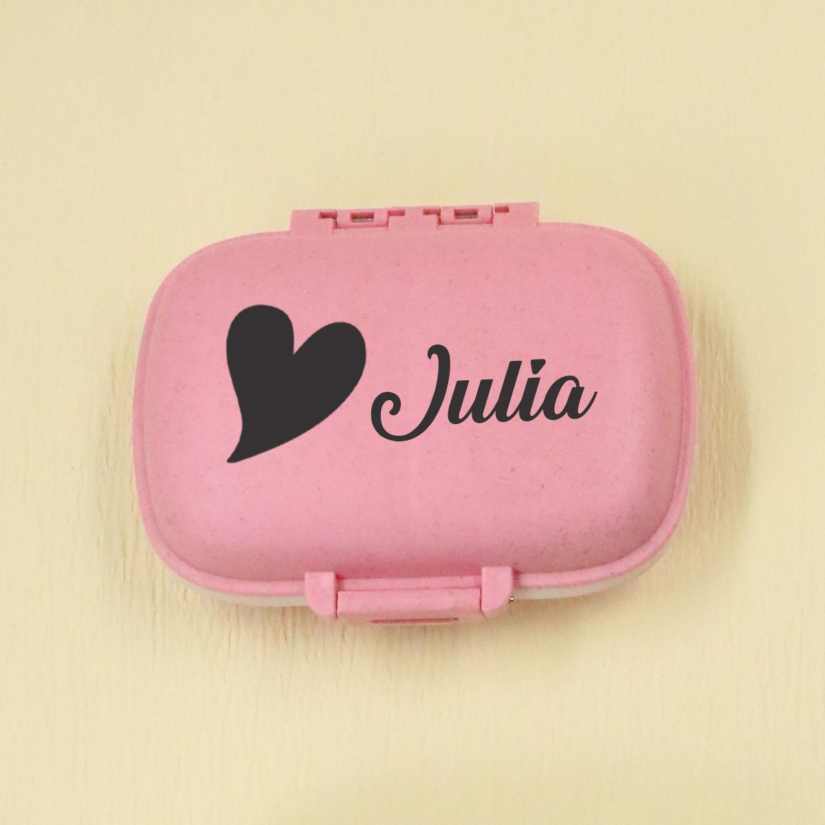 Custom Name Pill Box,Personalized Travel Pill Box,,Customizable Pill Box For Purse,Pill Box Organizer, розовый