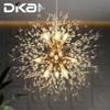Nordic Dandelion Crystal Chandelier for Living Room or Bedroom