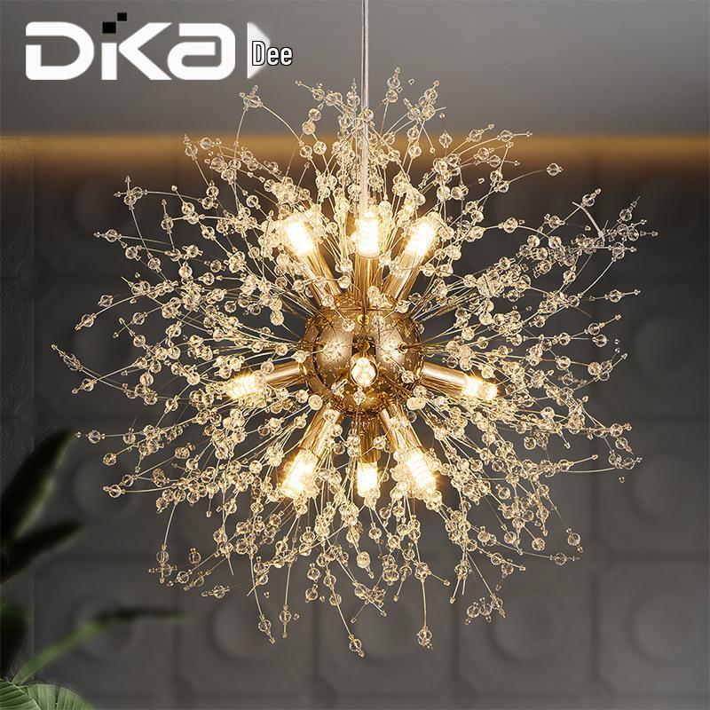 Nordic Dandelion Crystal Chandelier for Living Room or Bedroom