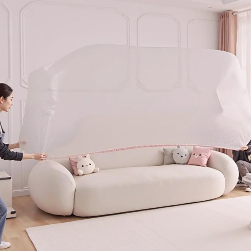 1PC Disposable Furniture Dust Cover Elastic Bed Sofa Protector Plastic Dustproof Film for Home Dormitory Furniture Protection