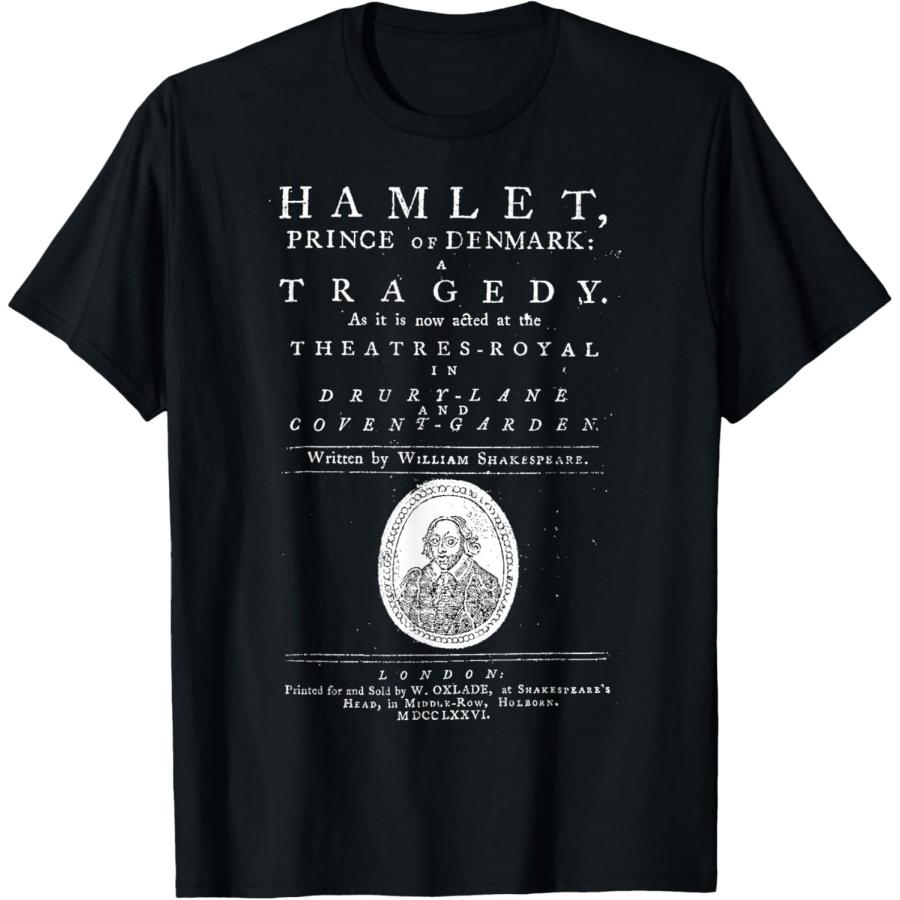 Футболка с Уильямом Шекспиром Гамлет Подарок Литература Театр Футболка(1) S
