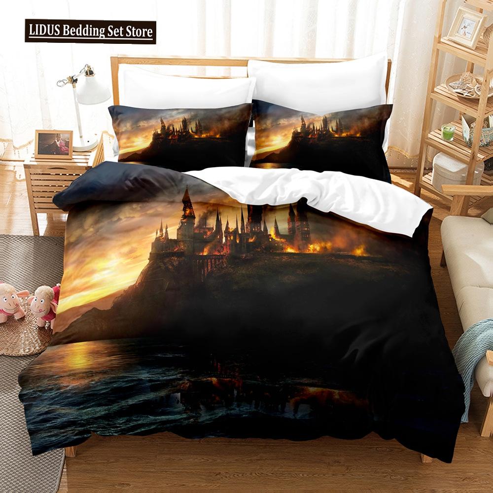 Zestaw Poszwy na Kołdrę Krajobrazowy Rozmiar King Full Letni Palmy Plaża Fale Morskie Motyw Oceaniczny Dla Dzieci Dziewczynka Chłopcy Poliestrowy Zestaw Pościeli