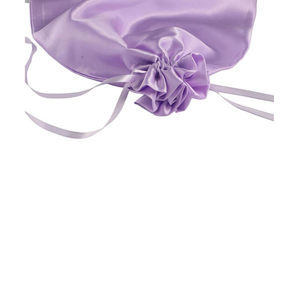 Girls Black Packaging Bags Satin Storage Bags Silk Wig Pouch Wig Packaging Tools Anti Dust Wig Bag