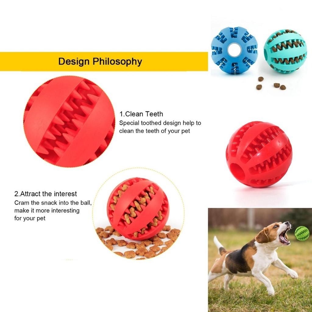 Durable Elastic Rubber Dog Toy Ball For Teeth Cleaning And Interactive Play