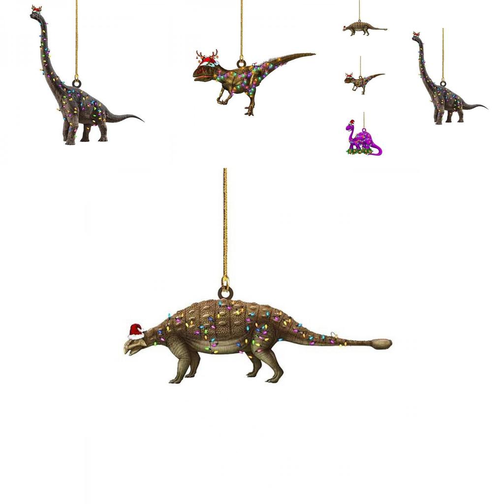 Świąteczna zawieszka dinozaur 2023 do dekoracji świątecznego drzewka i jako prezent na imprezę