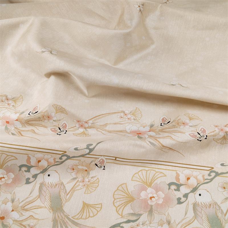 Chinesischer Brokat Jacquard Stoff Weich Knitterfest Pro Meter für Hanfu Hemd Kleid Cheongsam DIY Nähen Glatter Stoff