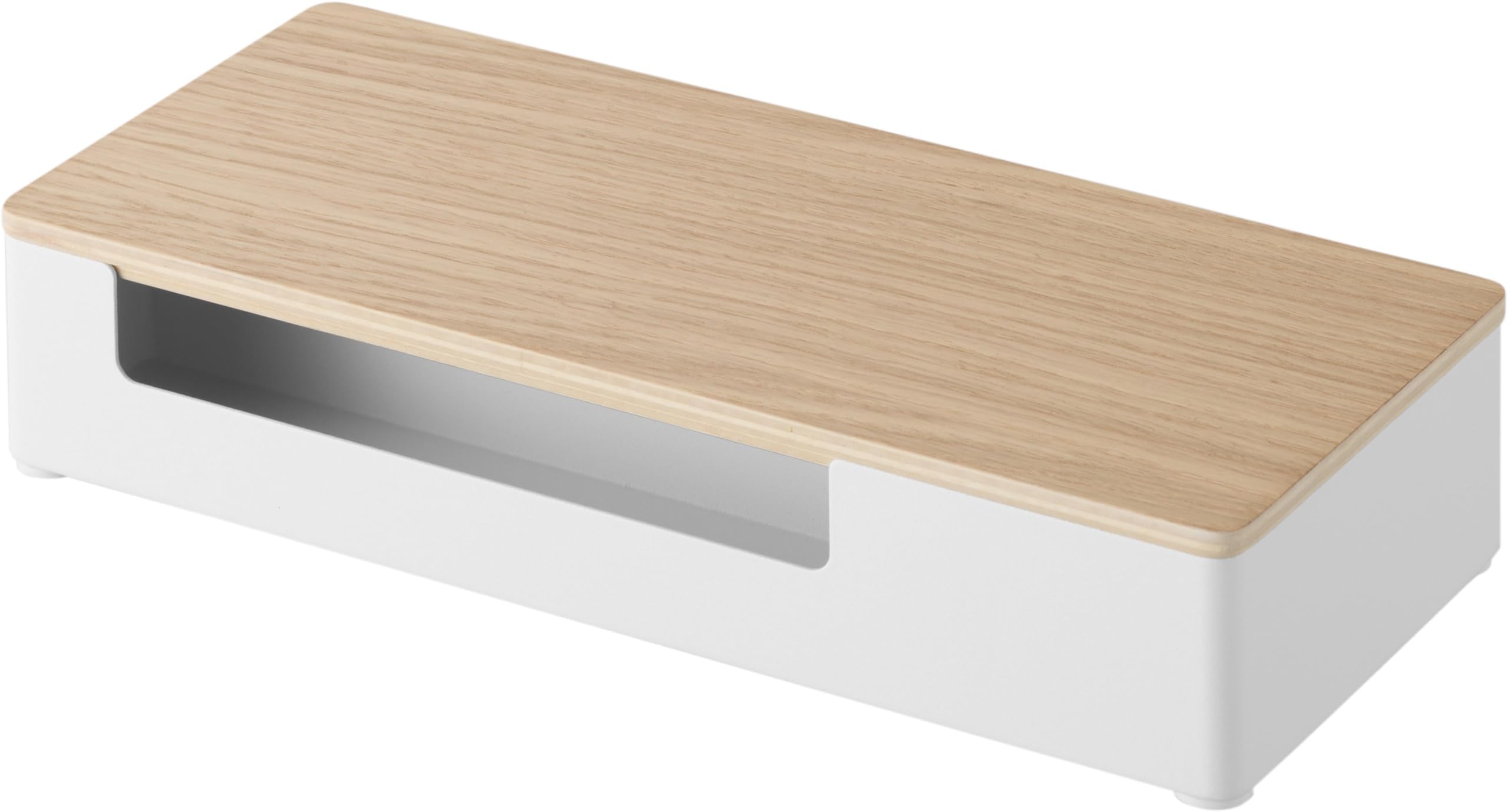 Yamazaki Lidded Amenity Small Item Storage RIN Amenity Small Item Storage Box with 10603 (Yamazaki Industries) & Box, Natural, W28.6×D12.1×H5.8cm,