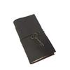 Vintage Leather Handmade Paper Journal Diary with Stylish Key (Black)