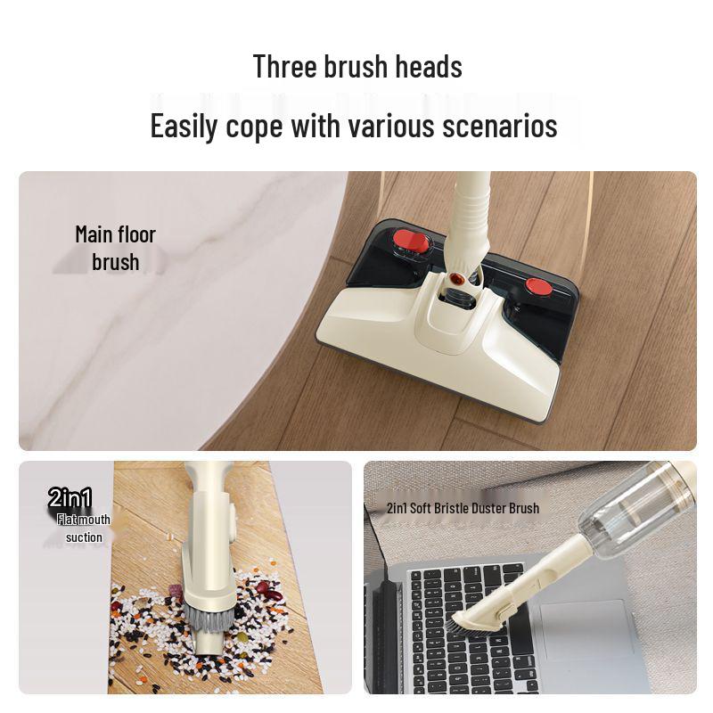 Kabelloser All-in-One Staubsauger & Wischmopp mit starker Saugkraft für Zuhause - Klein, Handlich, Tierfreundlicher Milbenentferner