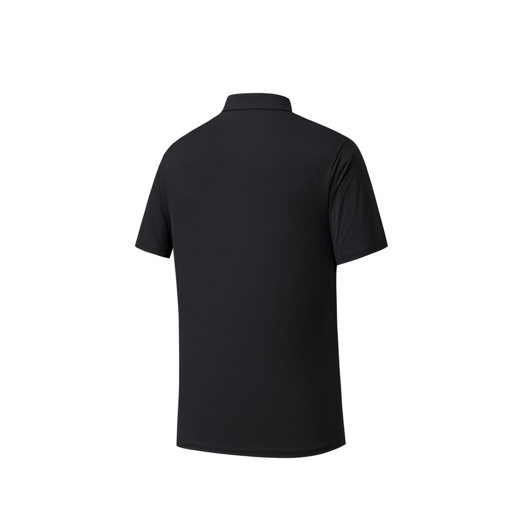 Anta Champion Breathable Mens Short Sleeve Polo Shirt Men Polo Shirts Basic-Black 152620157-2