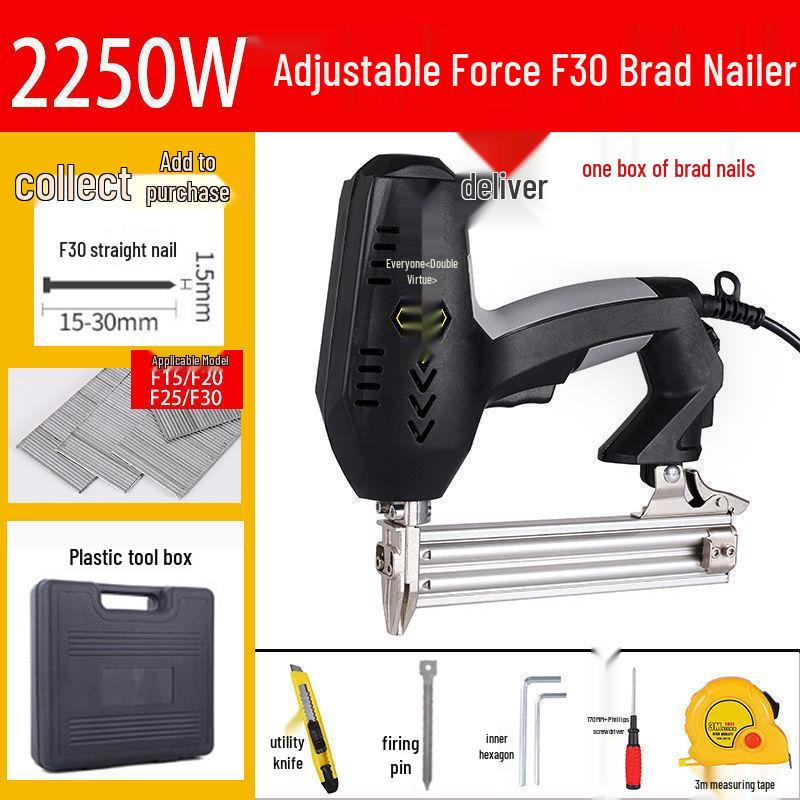 Electric F30 Dual-Use Pneumatic Straight Brad Nail Gun for Woodworking