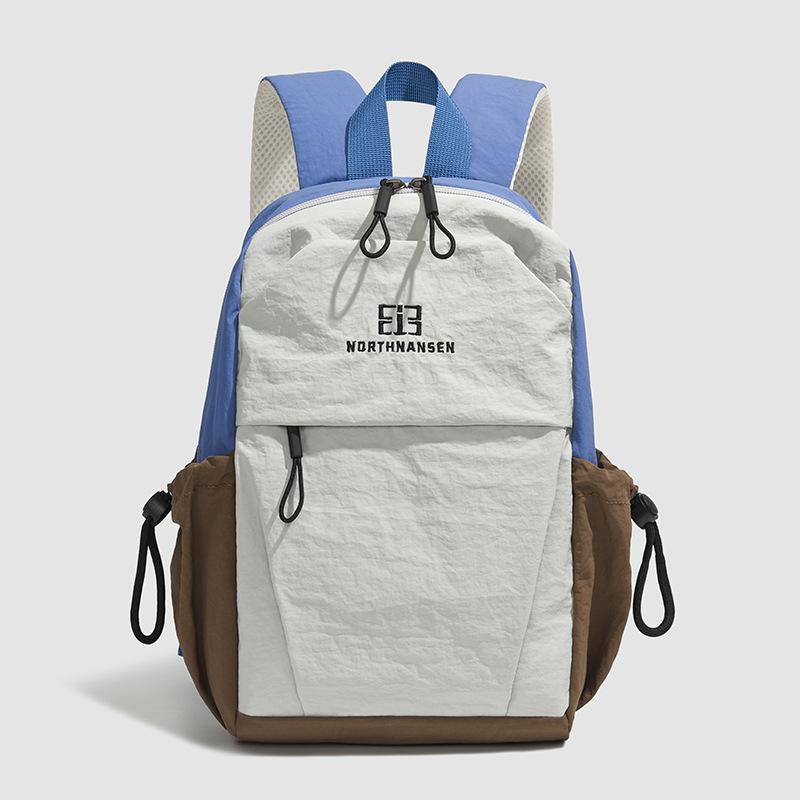 Schoolbag New Tide Outdoor Travel Small Backpack Washed Cloth Lightweight Waterproof Contrast Color Schoolbag Ultra Light Versatile Backpack