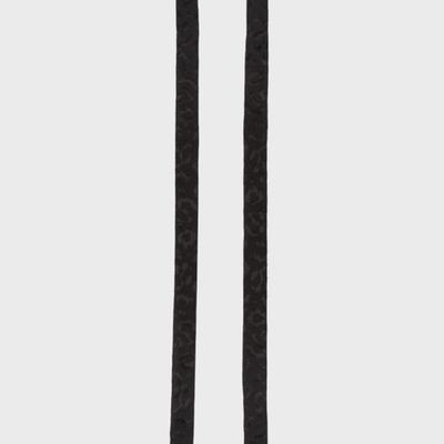 Eireve JACQUARD LEOPARD LONG TIE SCARF (BLACK)