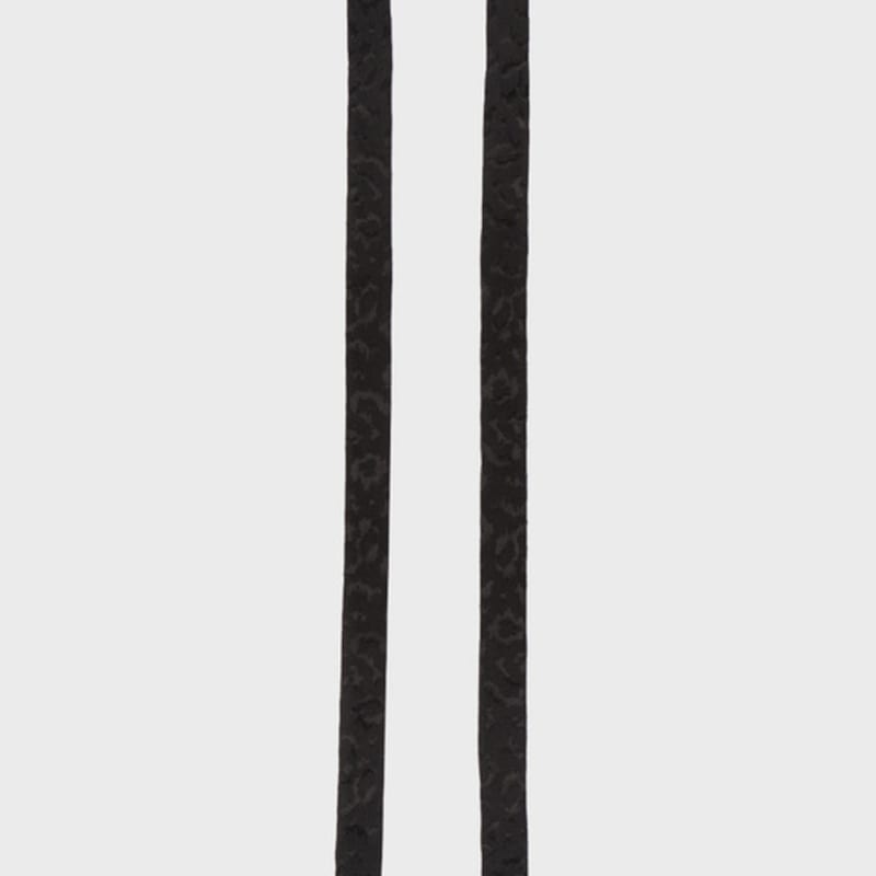 Eireve JACQUARD LEOPARD LONG TIE SCARF (BLACK)