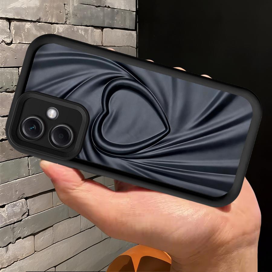 Phone Cover Case for Xiaomi Poco F8 X3 Pro C61 X3 NFC C51 C50 Black White Simple Heart