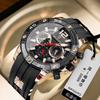 BINBOND Men's Night Light Sports Quartz Watch - Waterproof & Stylish with a Mechanical Look