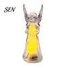 Romantic Valentine Gift Guardian Angel Night Light, Small Prayer Reading Playing Music Mother Day Idea Figurine with LED Light for Desk, Table, Shelf