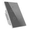 Alexa Google Glass Touch Panel 4 Gang Single Pole 10A PC Material for Zigbee WiFi IP66 Smart Home Switches US Standard