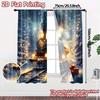 2pcs,Curtains Christmas train festive gifts Popular Popular Curtain Durable Polyester Curtains Decorations Use for Bedroom &
