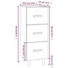 812339 vidaXL White Buffet 34.5x34x90 Cm Engineered Wood