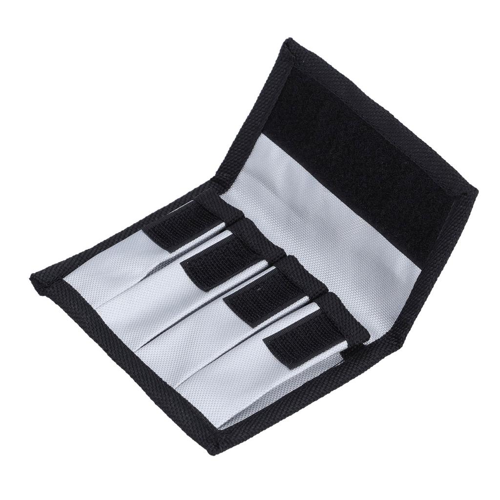 Battery Pouch Case Oxford Fabric 4 Slots Belt Loop Battery Bag Holder for Indoor Outdoor Use