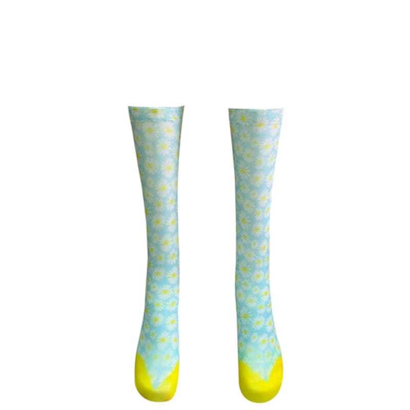 

Romantic tiger Daisy crew stockings Free