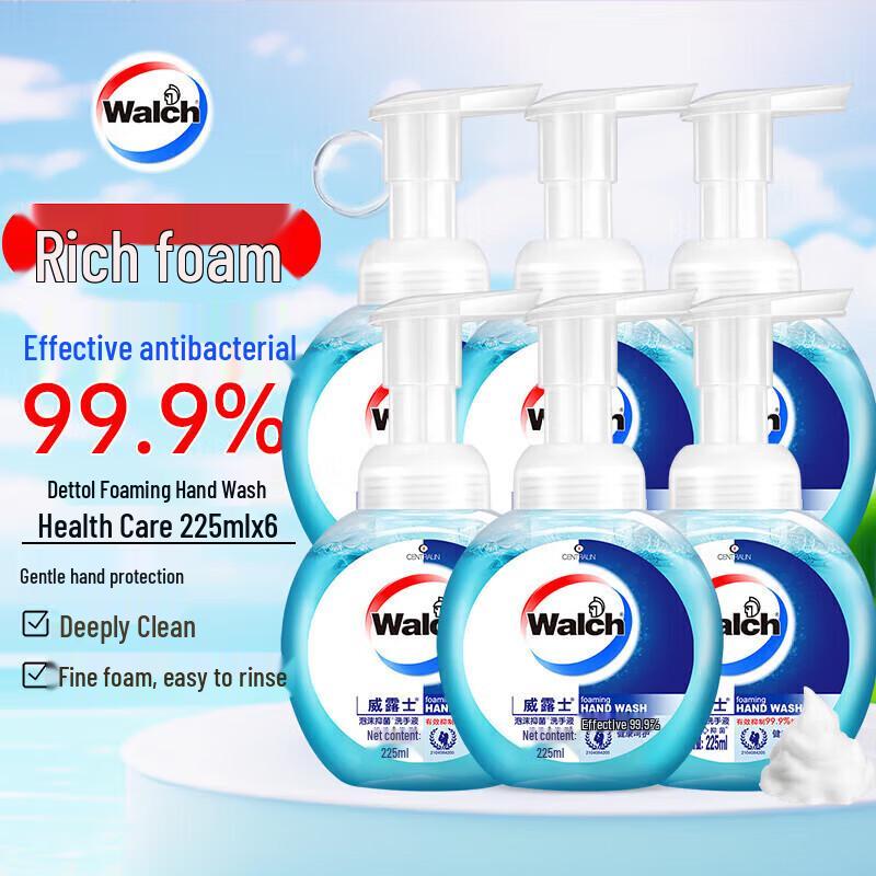 Walch Healthy Care Foaming Hand Wash (6 x 225ml)