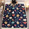 1pc Christmas Pattern Print Blanket - Lightweight Flannel Throw for Sofa, Bed, Travel, Livingroom, Office, Bedroom and Vehicle -