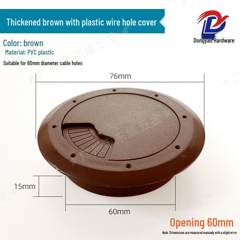 Computer Office Desk Grommet Cover - Round Plastic Wire Box