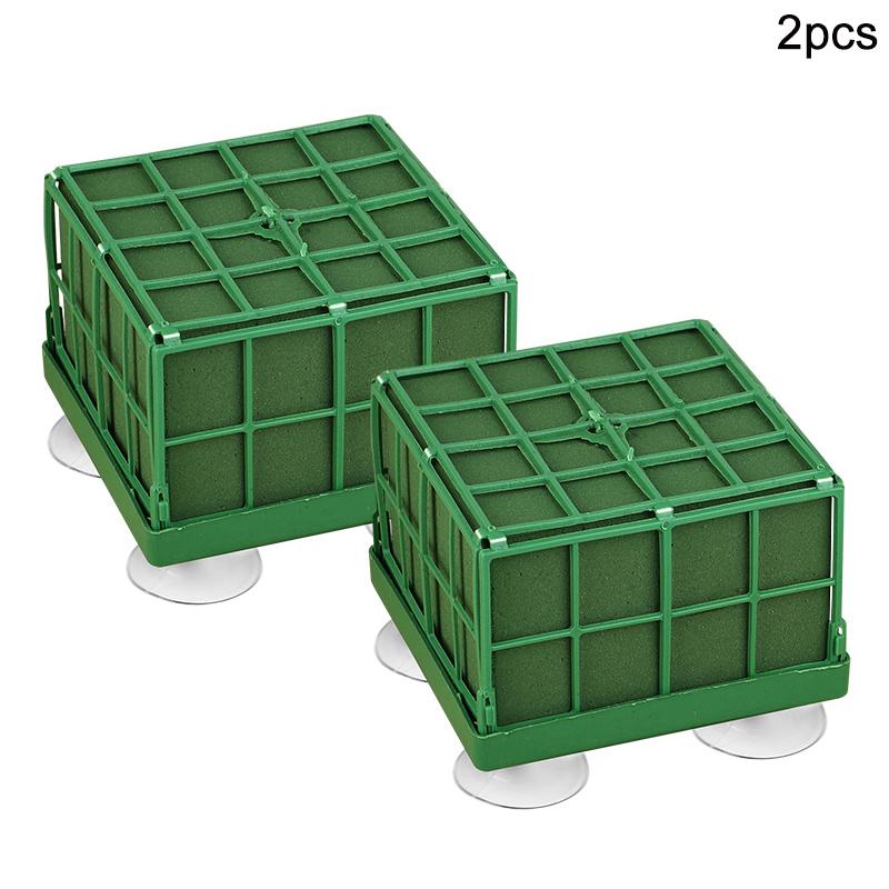 2/4 шт. Квадратные блоки из флористической пены с присоской для украшения свадебного автомобиля, вечеринки, искусственная цветочная глина, DIY композиция из цветов