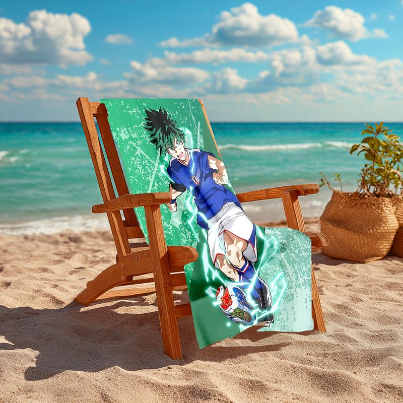 1pc Powerful Soccer Moment Cartoon Quick Dry Microfiber Bath Towel for Swimming Surfing Camping Unisex Holiday. SJT720158