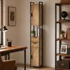 Freestanding Bathroom Cabinet, Tall Bathroom Storage Cabinet with Drawers and Shelves, Linen Storage, Brown