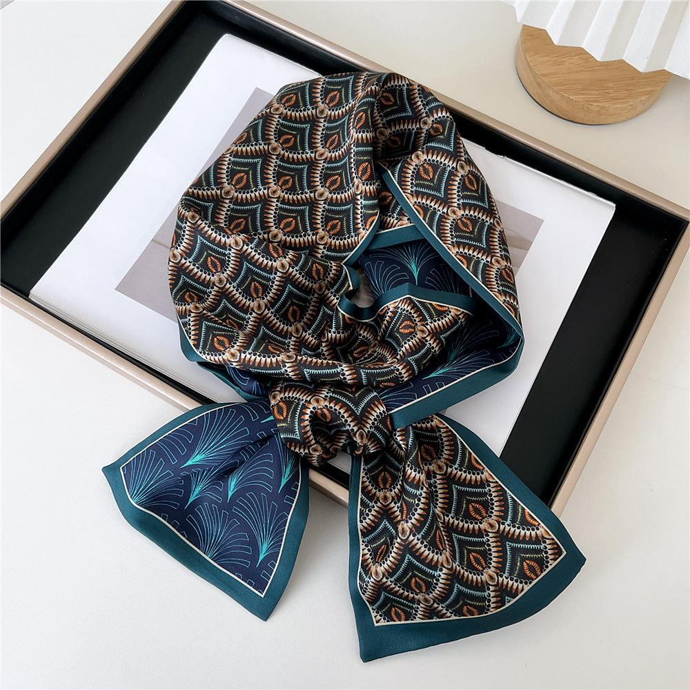 Pingjiao New Style Spring And Autumn Professional Decoration Versatile Small Silk Scarf Women'S Scarf Narrow Long Hair Strap Tie Bag Belt