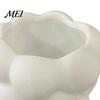 Versatile Storage Bucket 3D Bubble Cloud Shape Pen Holder, Desktop Organizer, Matte Milky Office Desk Cup White Aesthetic for Makeup Brushes