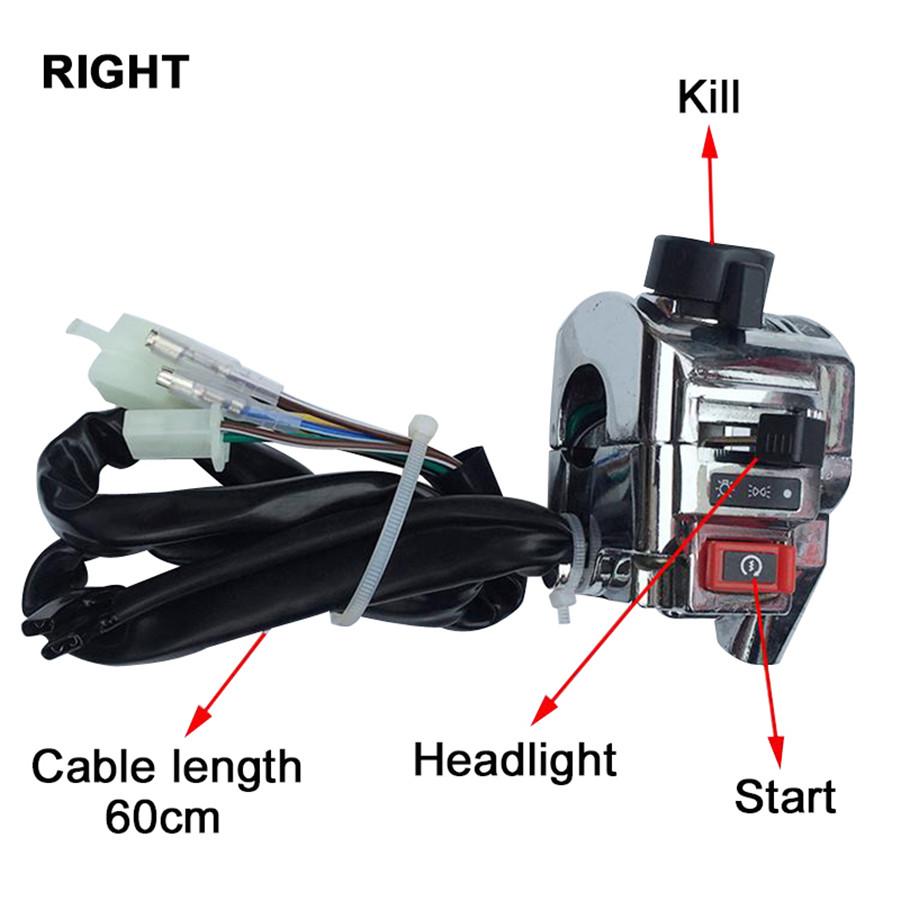 1 Pair Aluminum Motorcycle 7/8 Inch 22mm Universal Handlebar Control Horn Turn Signal Light Start Switch For Honda