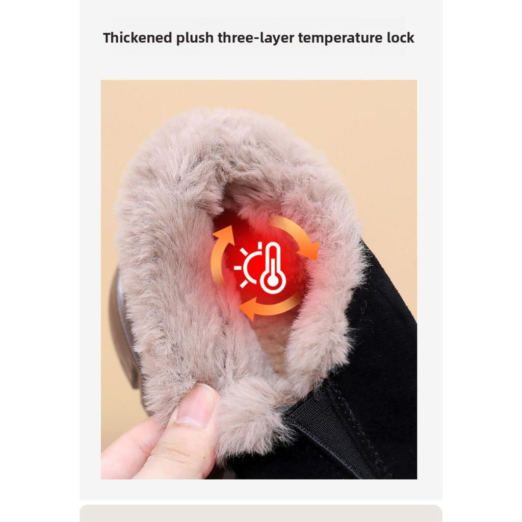 Damen Winter Dick und Warm Einfarbig Modisch Vielseitig Dickbesohlt Stiefeletten, Langlebig und Modisch Lässige Kurze Stiefel